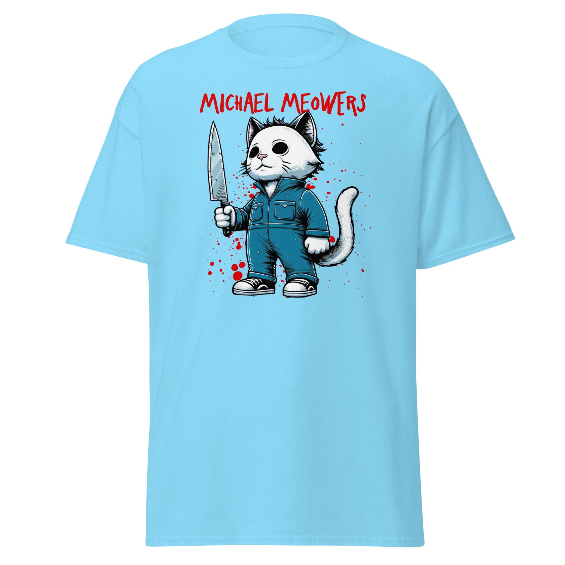 Michael Meowers | Halloween Cat T-Shirt - Sky - T-Shirts Online