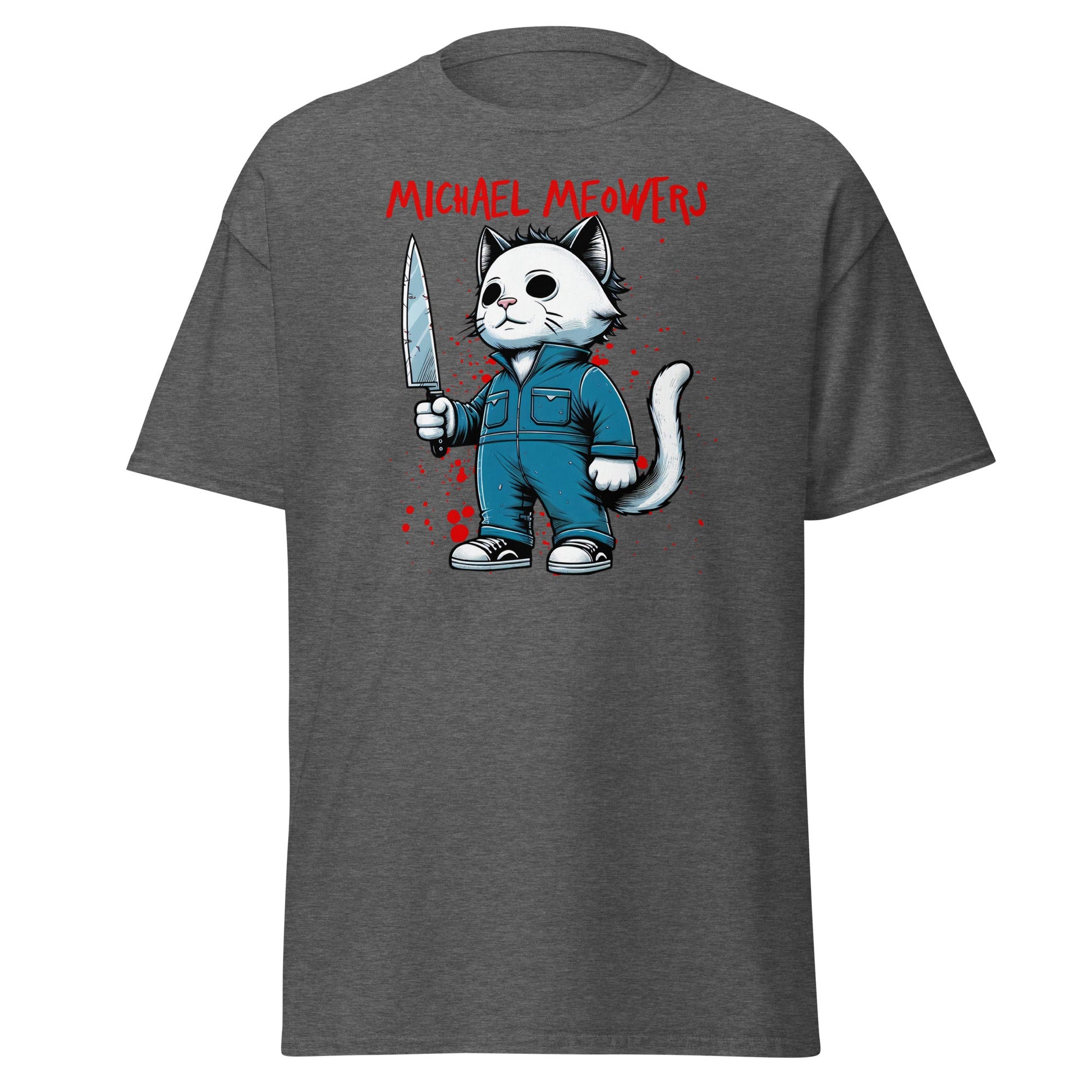 Michael Meowers | Halloween Cat T-Shirt - Dark Heather - T-Shirts Online