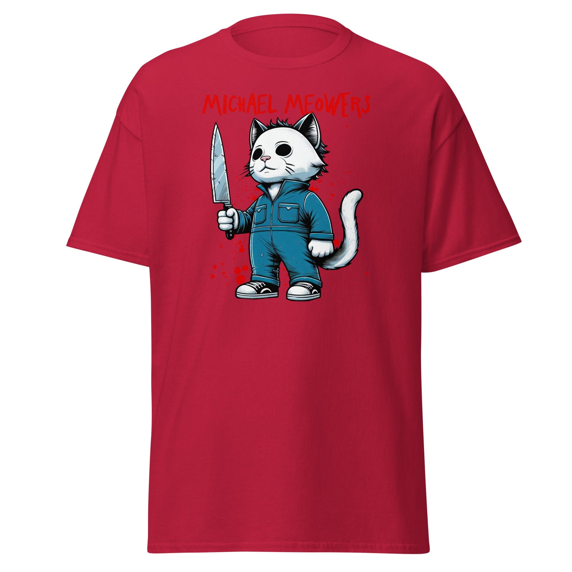 Michael Meowers | Halloween Cat T-Shirt - Cardinal - T-Shirts Online