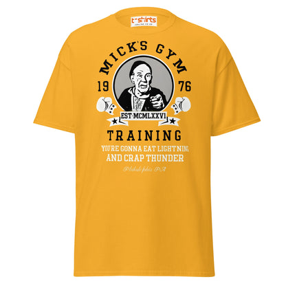 Mick’s Gym T-Shirt - Gold - T-Shirts Online