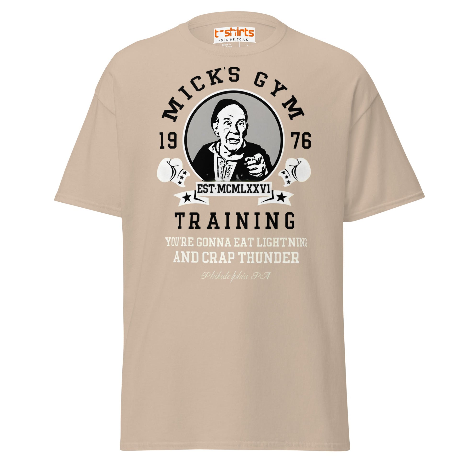 Mick’s Gym T-Shirt - Sand - T-Shirts Online