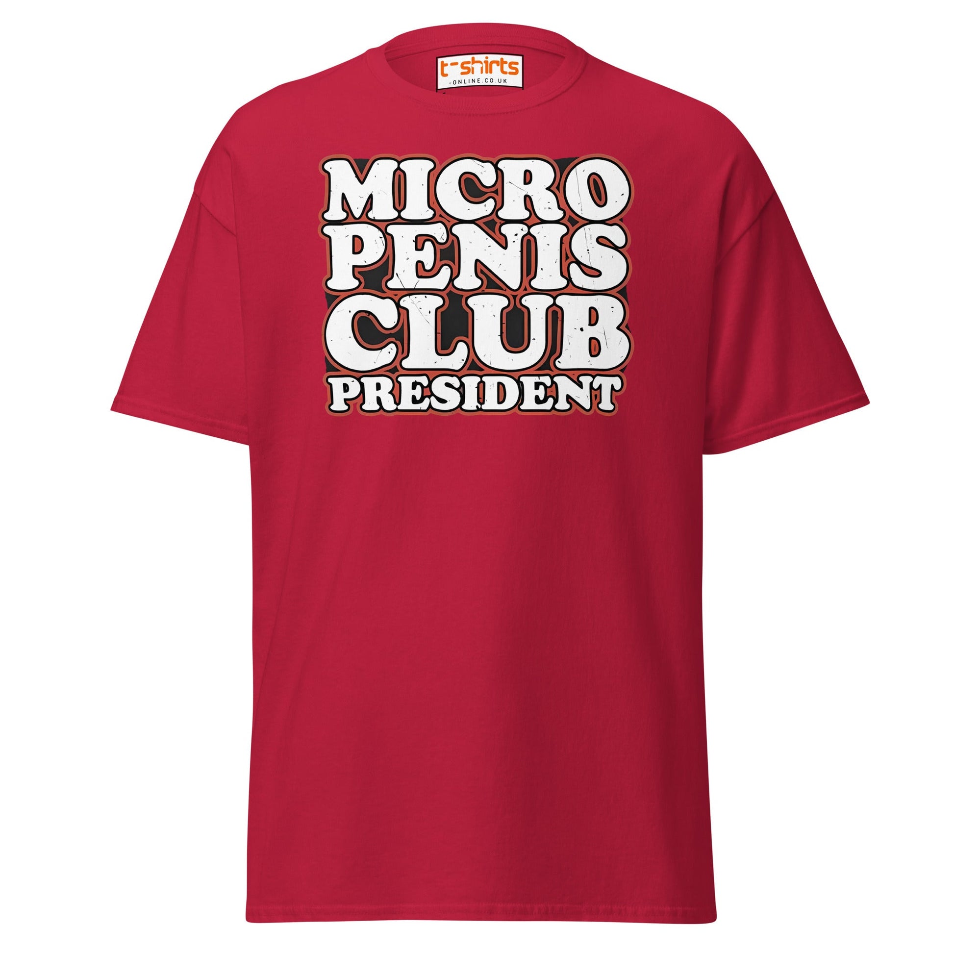 Micro Penis Club President T-Shirt | Funny Adult Tee - Cardinal - T-Shirts Online