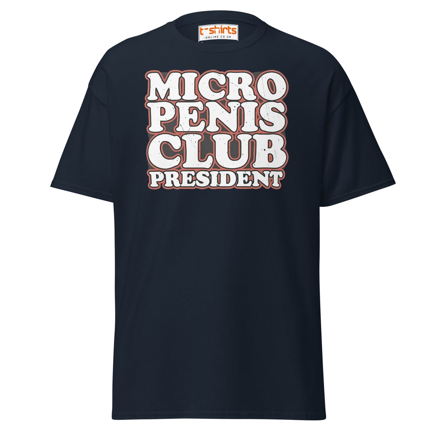 Micro Penis Club President T-Shirt | Funny Adult Tee - Navy - T-Shirts Online