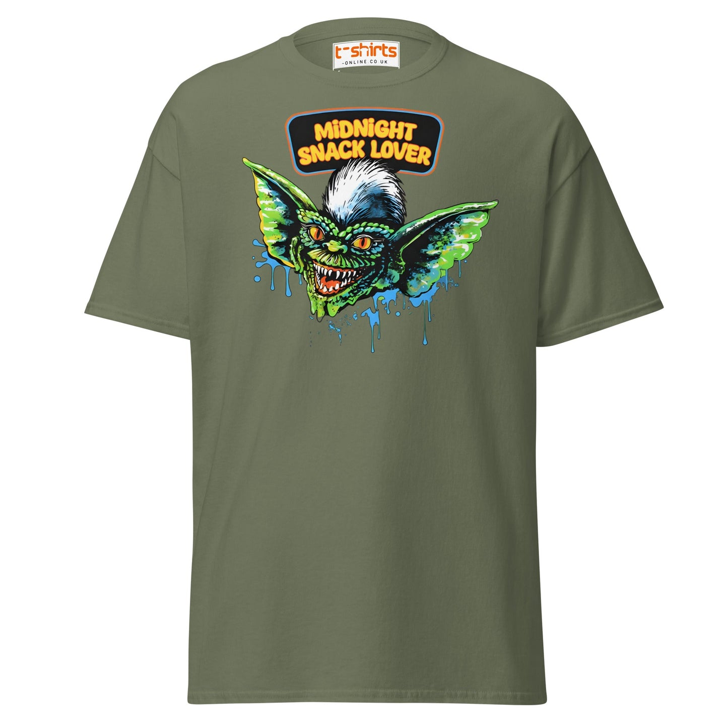 Midnight Snack Lover T-Shirt | Gremlins Movie Monster - Military Green - T-Shirts Online