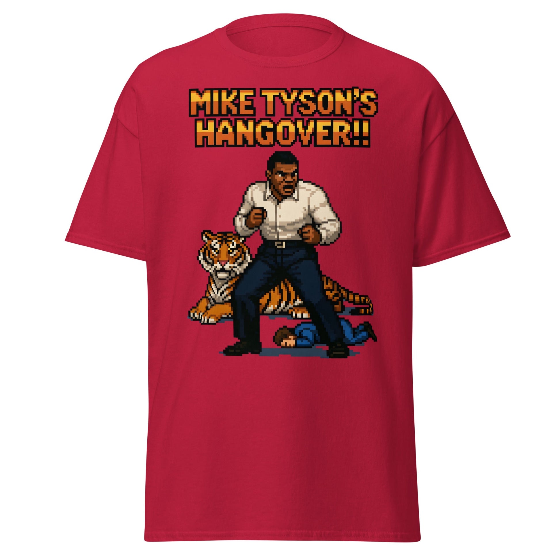 Mike Tyson's Hangover T-Shirt | Retro Pixel Art Gaming Tee - Cardinal - T-Shirts Online