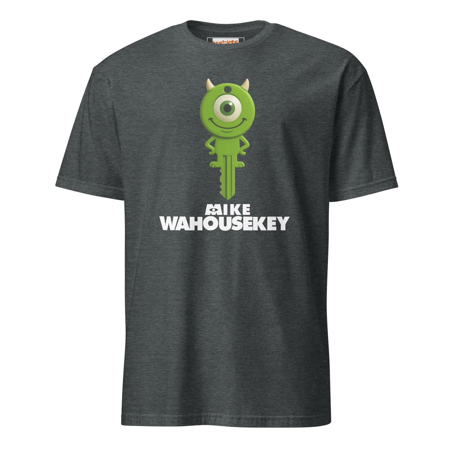 Mike Wahousekey T-Shirt | Funny Movie Parody - Dark Heather - T-Shirts Online
