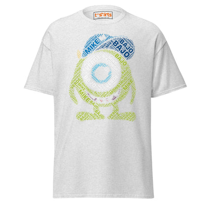 Mike Wazowski Word Art T-Shirt - Ash - T-Shirts Online