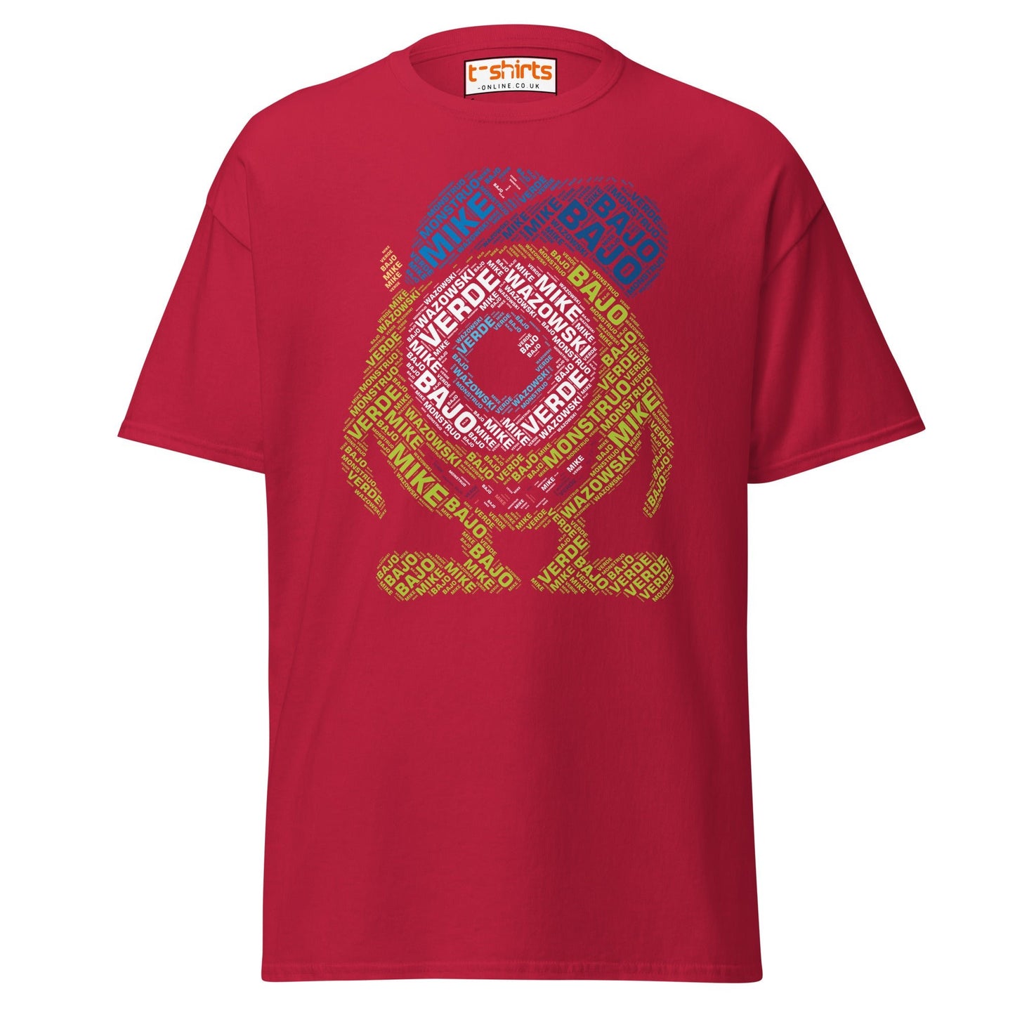 Mike Wazowski Word Art T-Shirt - Cardinal - T-Shirts Online