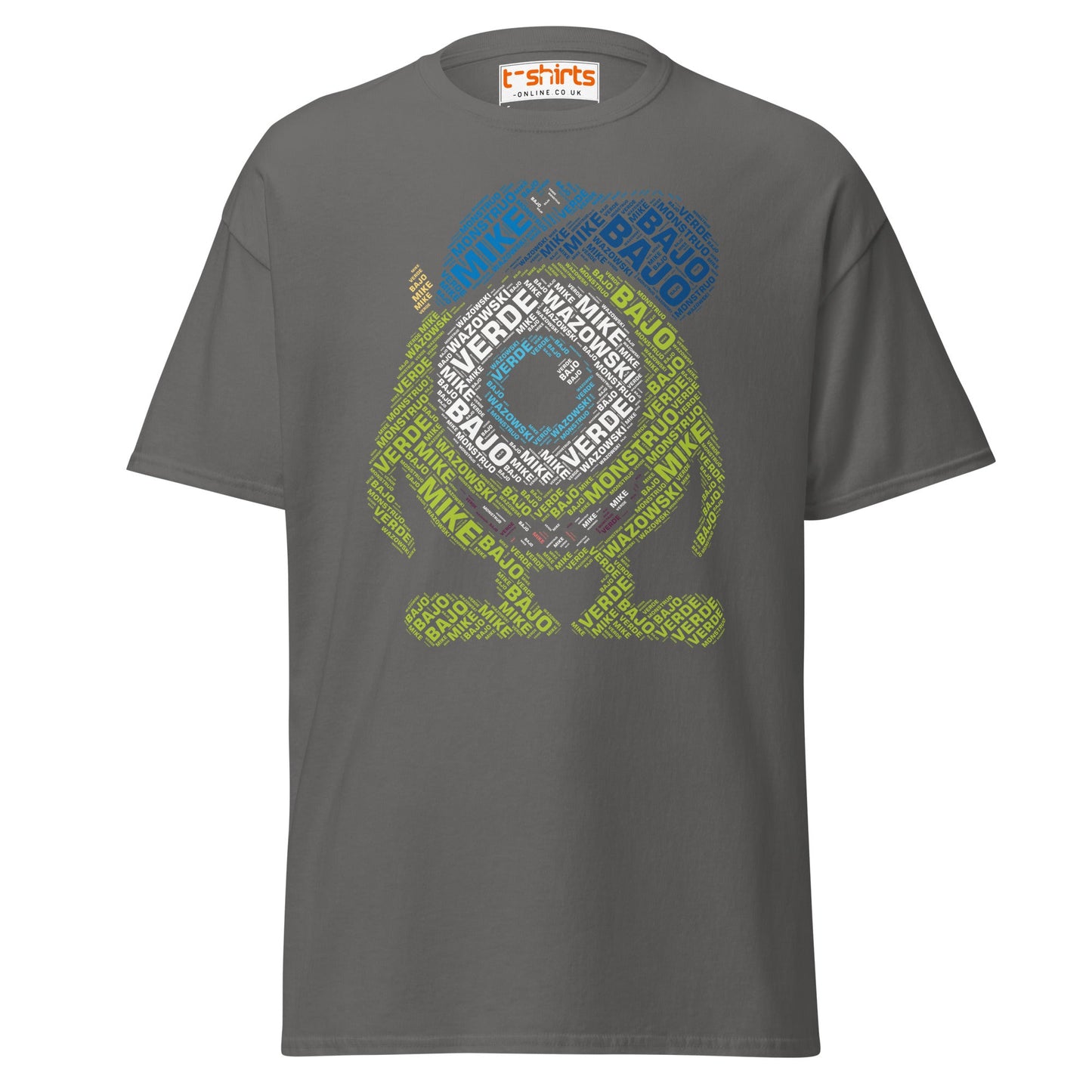 Mike Wazowski Word Art T-Shirt - Charcoal - T-Shirts Online