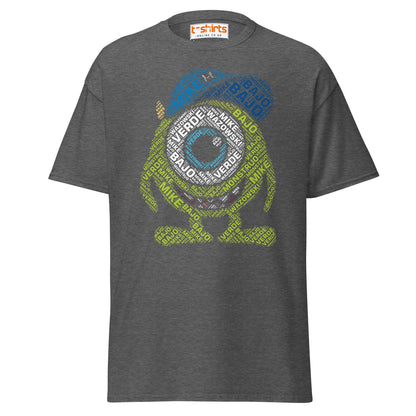 Mike Wazowski Word Art T-Shirt - Dark Heather - T-Shirts Online