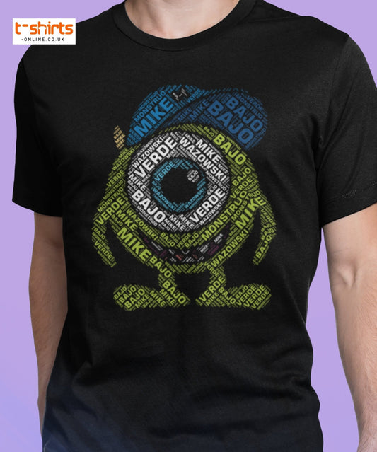 Mike Wazowski Word Art T-Shirt - Maroon - T-Shirts Online