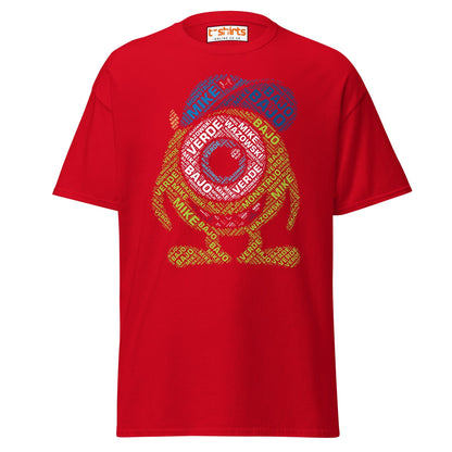 Mike Wazowski Word Art T-Shirt - Red - T-Shirts Online