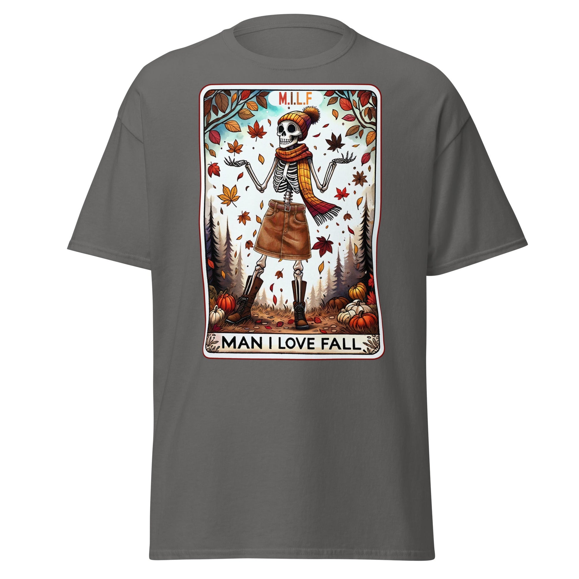 'MILF' Tarot | Tarot Card T-Shirt - Charcoal - T-Shirts Online