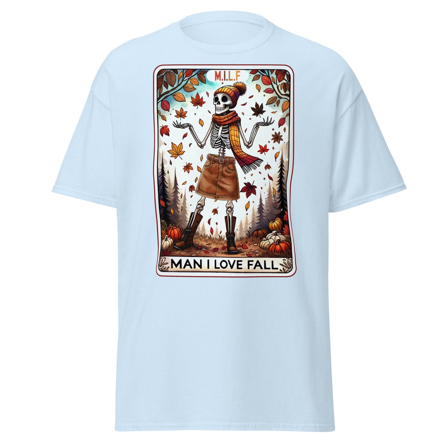 'MILF' Tarot | Tarot Card T-Shirt - Light Blue - T-Shirts Online