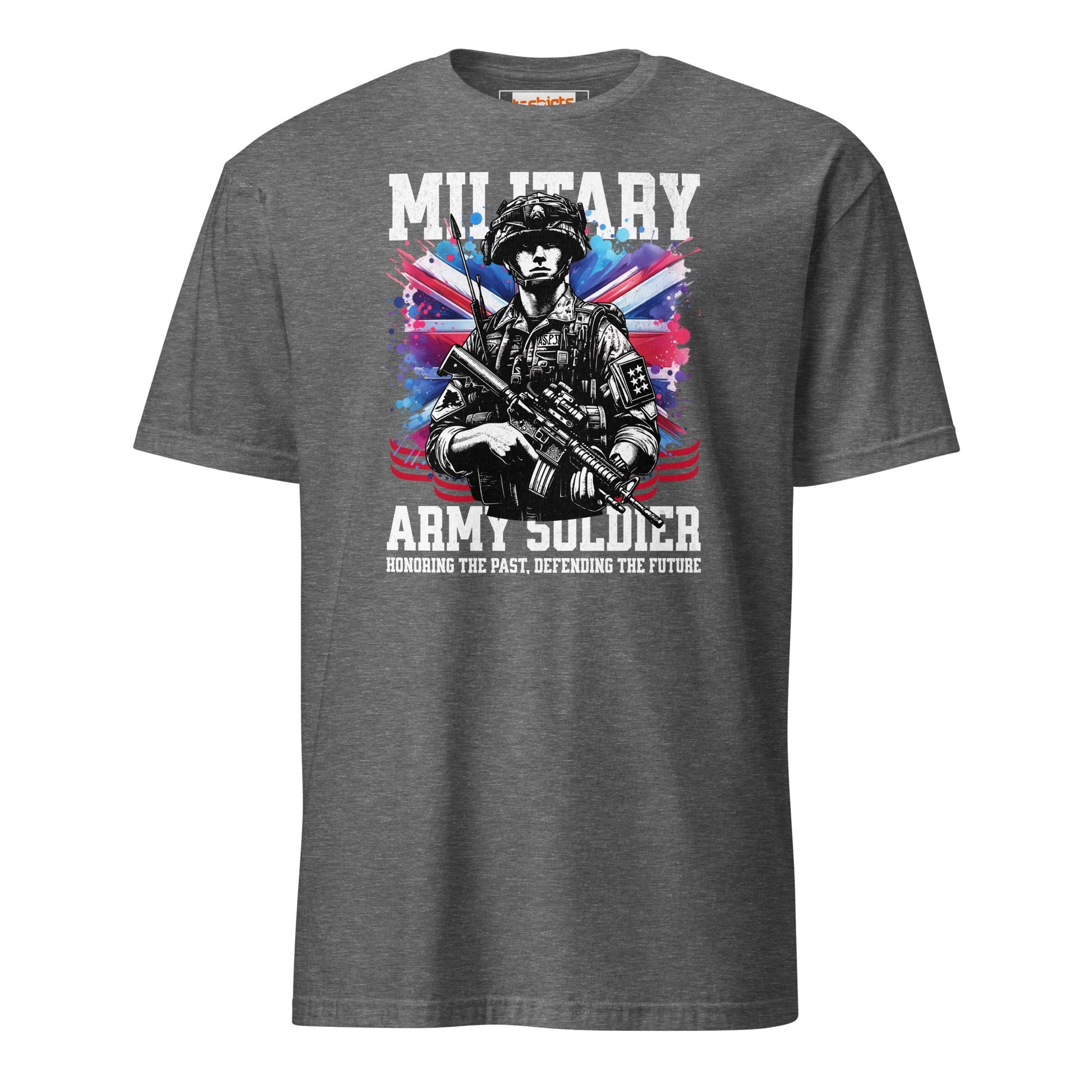 Military Army Soldier T-Shirt | Armed Forces Tee - Graphite Heather - T-Shirts Online