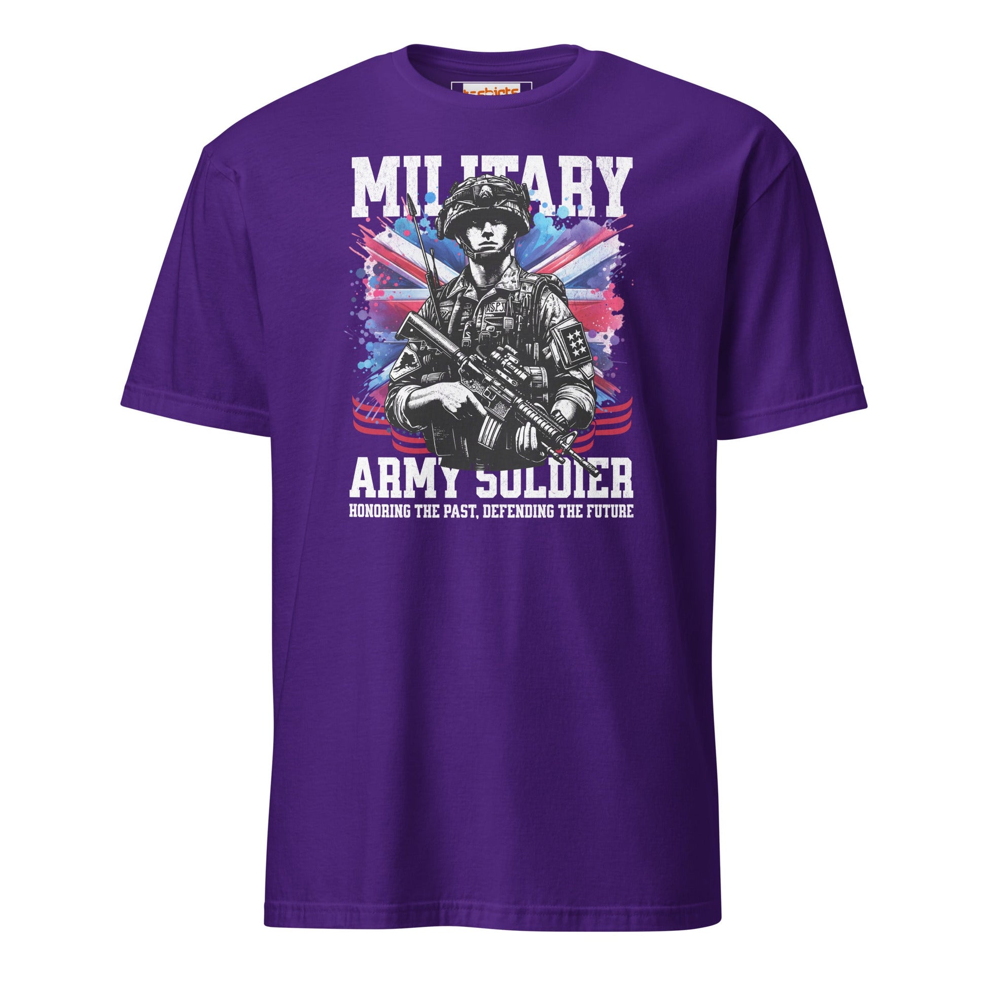 Military Army Soldier T-Shirt | Armed Forces Tee - Purple - T-Shirts Online