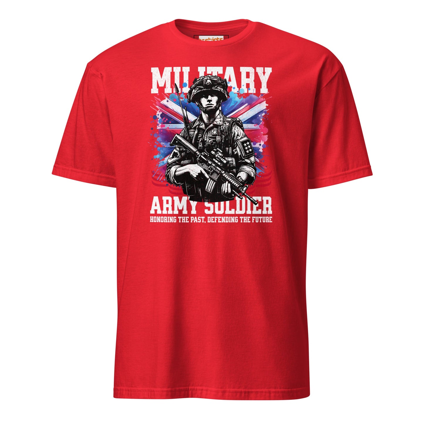 Military Army Soldier T-Shirt | Armed Forces Tee - Red - T-Shirts Online