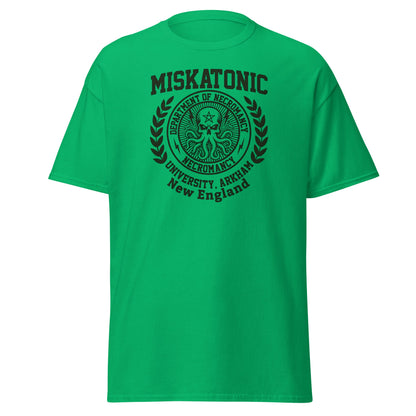 Miskatonic University Necromancy T-Shirt | Arkham Horror Apparel - Irish Green - T-Shirts Online