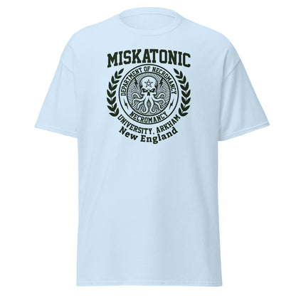 Miskatonic University Necromancy T-Shirt | Arkham Horror Apparel - Light Blue - T-Shirts Online