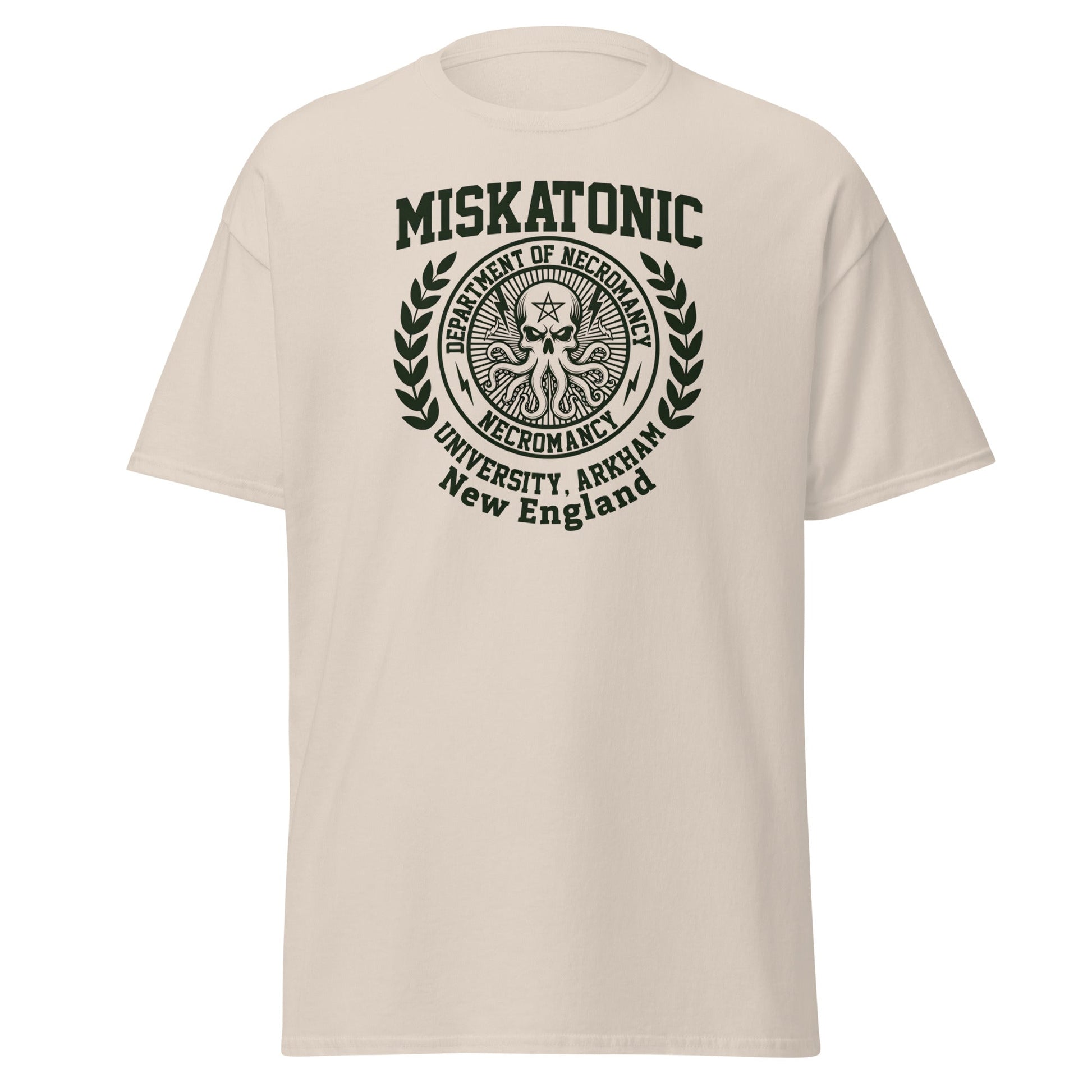 Miskatonic University Necromancy T-Shirt | Arkham Horror Apparel - Natural - T-Shirts Online