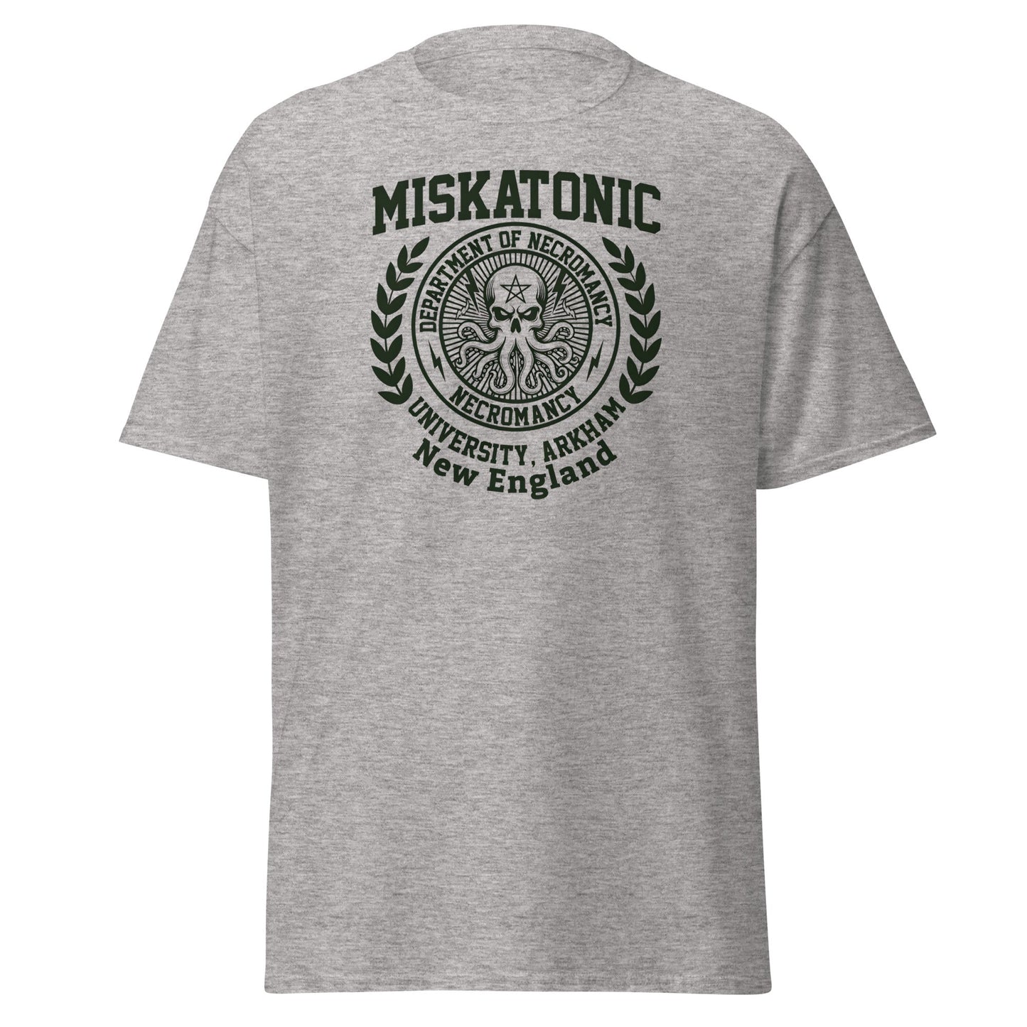Miskatonic University Necromancy T-Shirt | Arkham Horror Apparel - Sport Grey - T-Shirts Online
