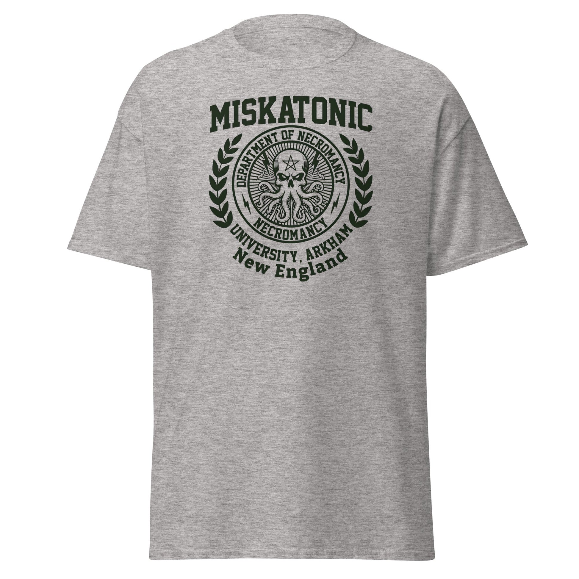 Miskatonic University Necromancy T-Shirt | Arkham Horror Apparel - Sport Grey - T-Shirts Online