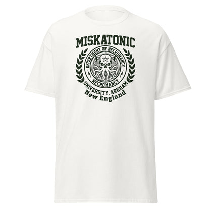 Miskatonic University Necromancy T-Shirt | Arkham Horror Apparel - White - T-Shirts Online