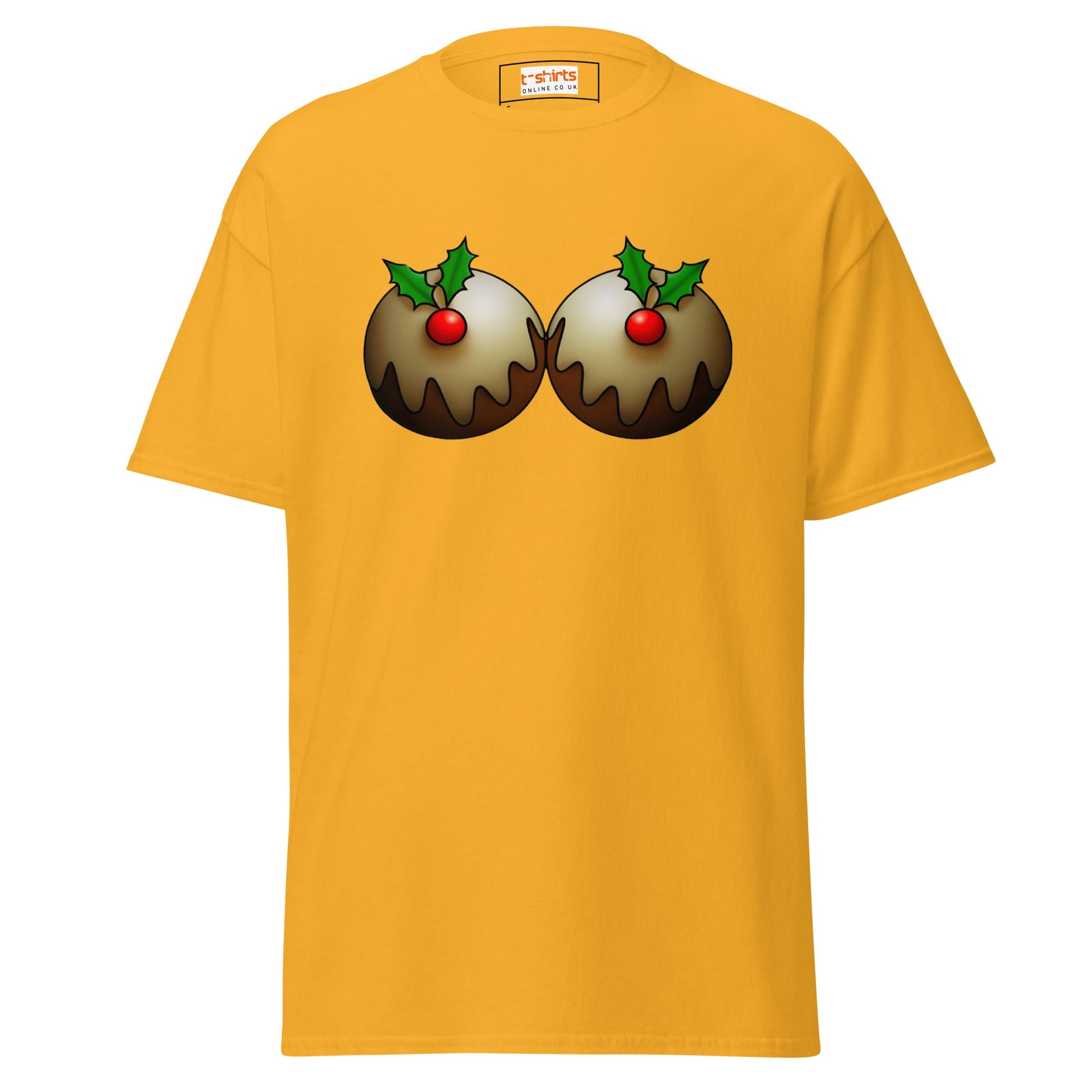 Mistletoe | Naughty Christmas T-Shirt - Gold - T-Shirts Online