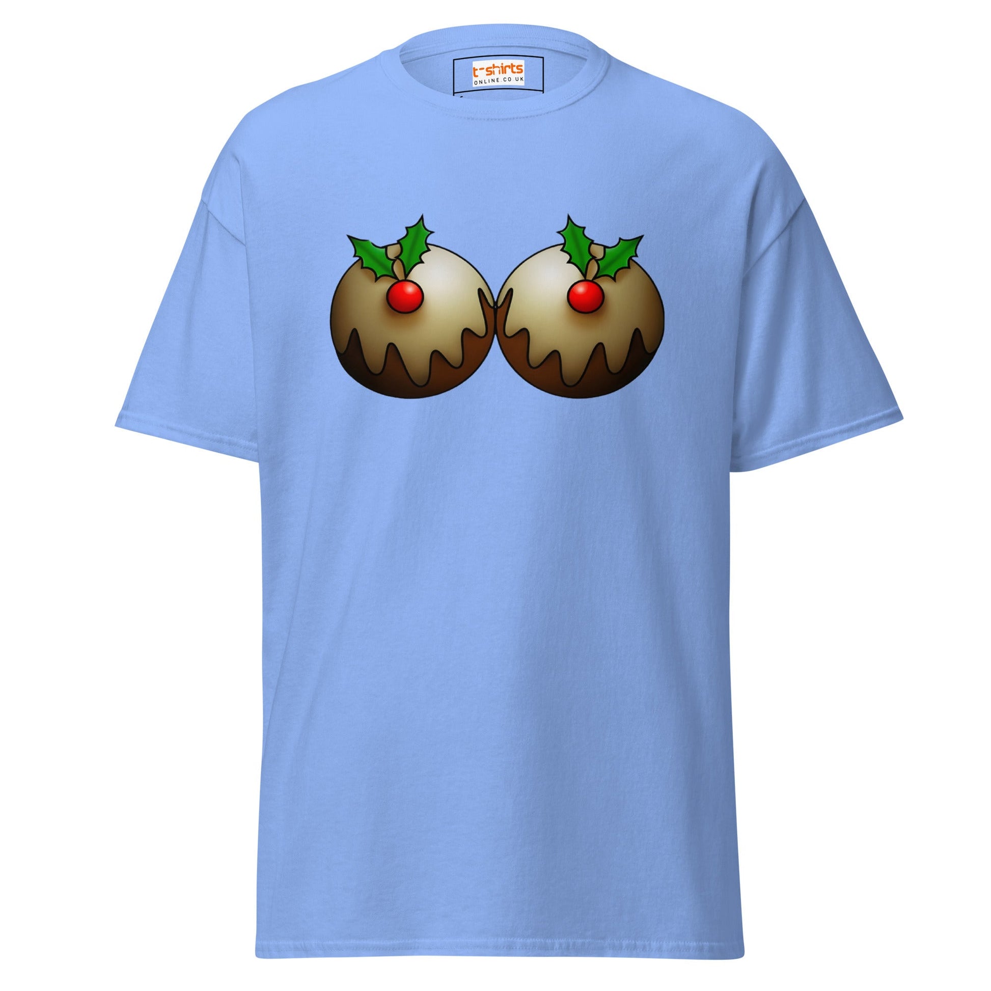 Mistletoe | Naughty Christmas T-Shirt - Carolina Blue - T-Shirts Online
