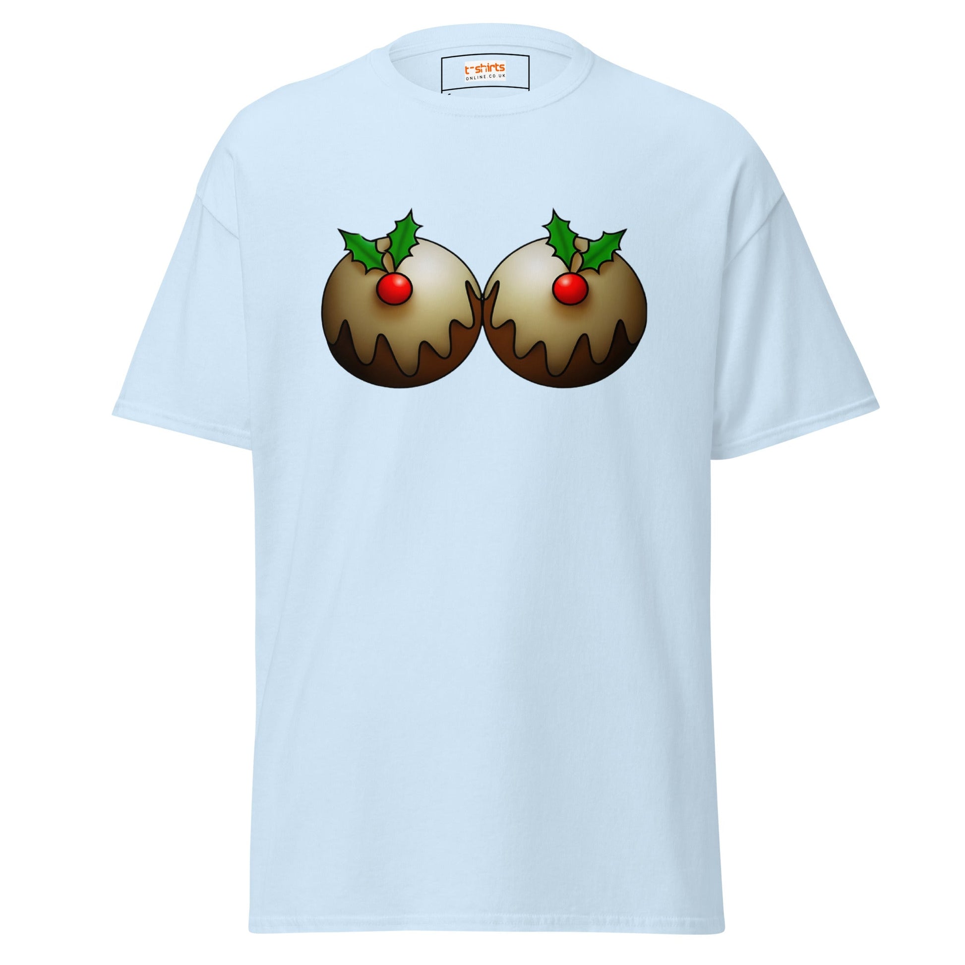 Mistletoe | Naughty Christmas T-Shirt - Light Blue - T-Shirts Online