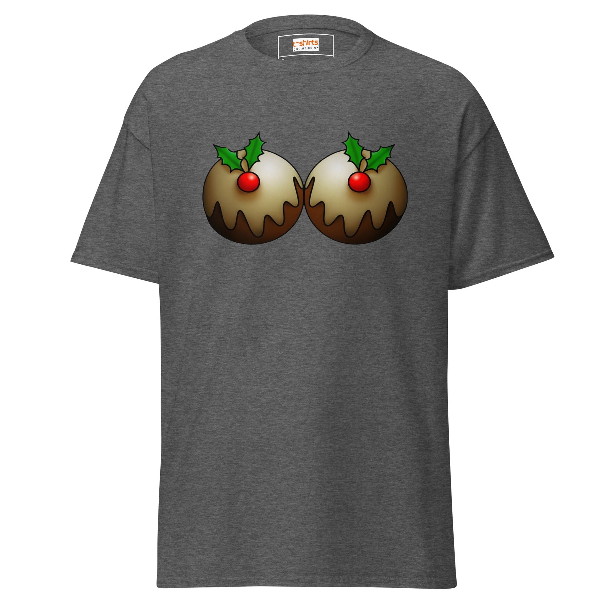 Mistletoe | Naughty Christmas T-Shirt - Dark Heather - T-Shirts Online
