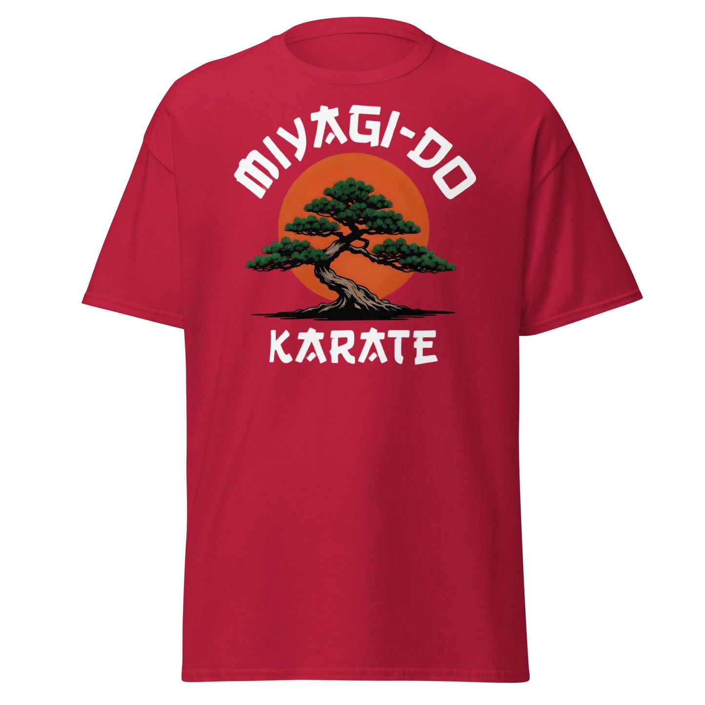 Miyagi - Do Karate Bonsai T-Shirt - Retro Martial Arts Tee - Cardinal - T-Shirts Online