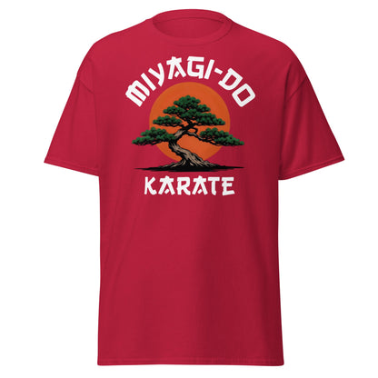 Miyagi - Do Karate Bonsai T-Shirt - Retro Martial Arts Tee - Cardinal - T-Shirts Online