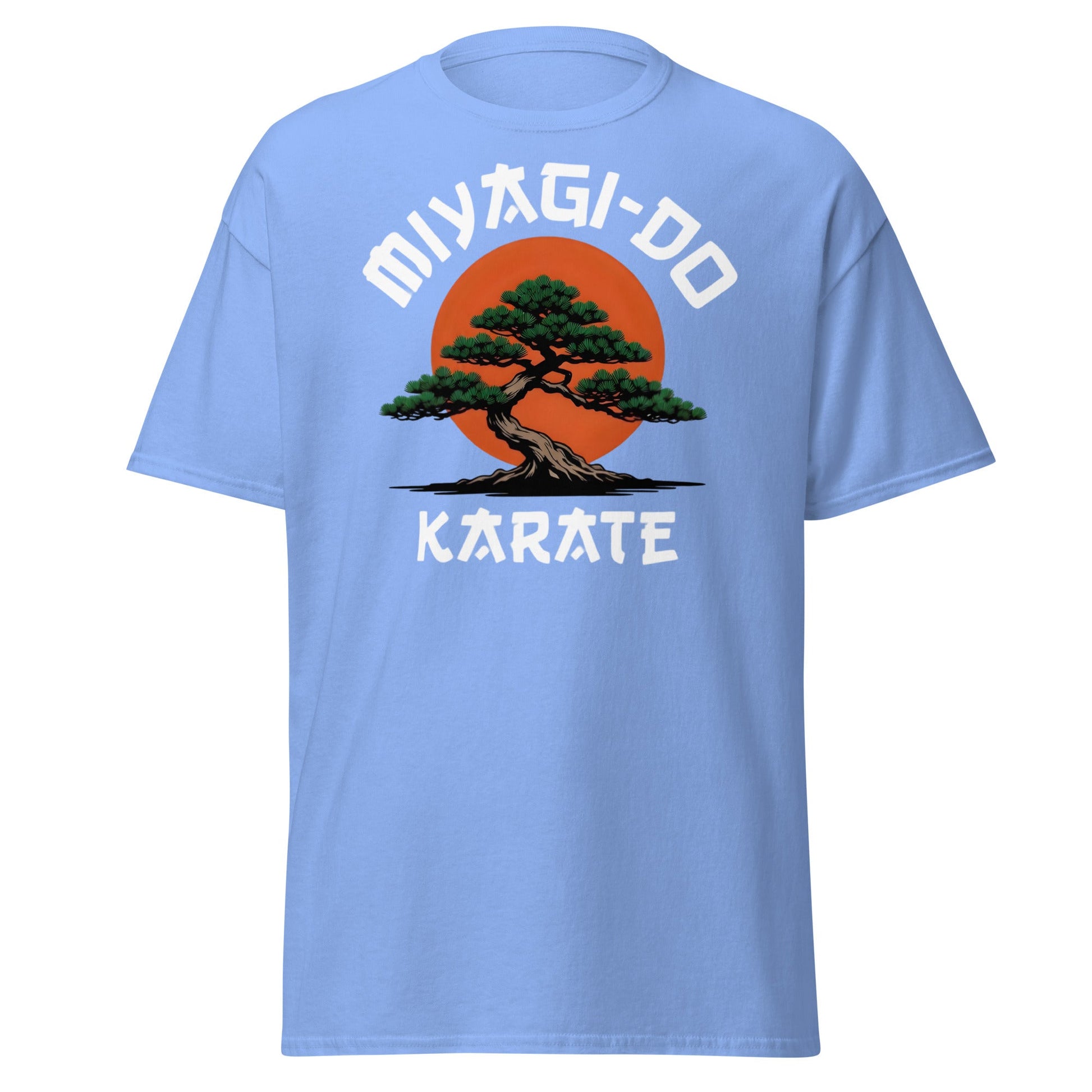 Miyagi - Do Karate Bonsai T-Shirt - Retro Martial Arts Tee - Carolina Blue - T-Shirts Online