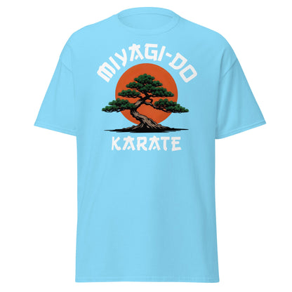 Miyagi - Do Karate Bonsai T-Shirt - Retro Martial Arts Tee - Sky - T-Shirts Online