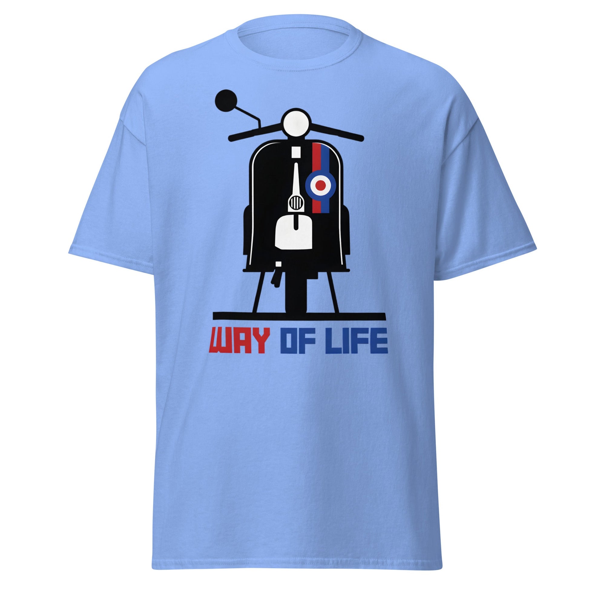 Mod Way of Life Scooter T-Shirt - Retro British Style Tee - Carolina Blue - T-Shirts Online