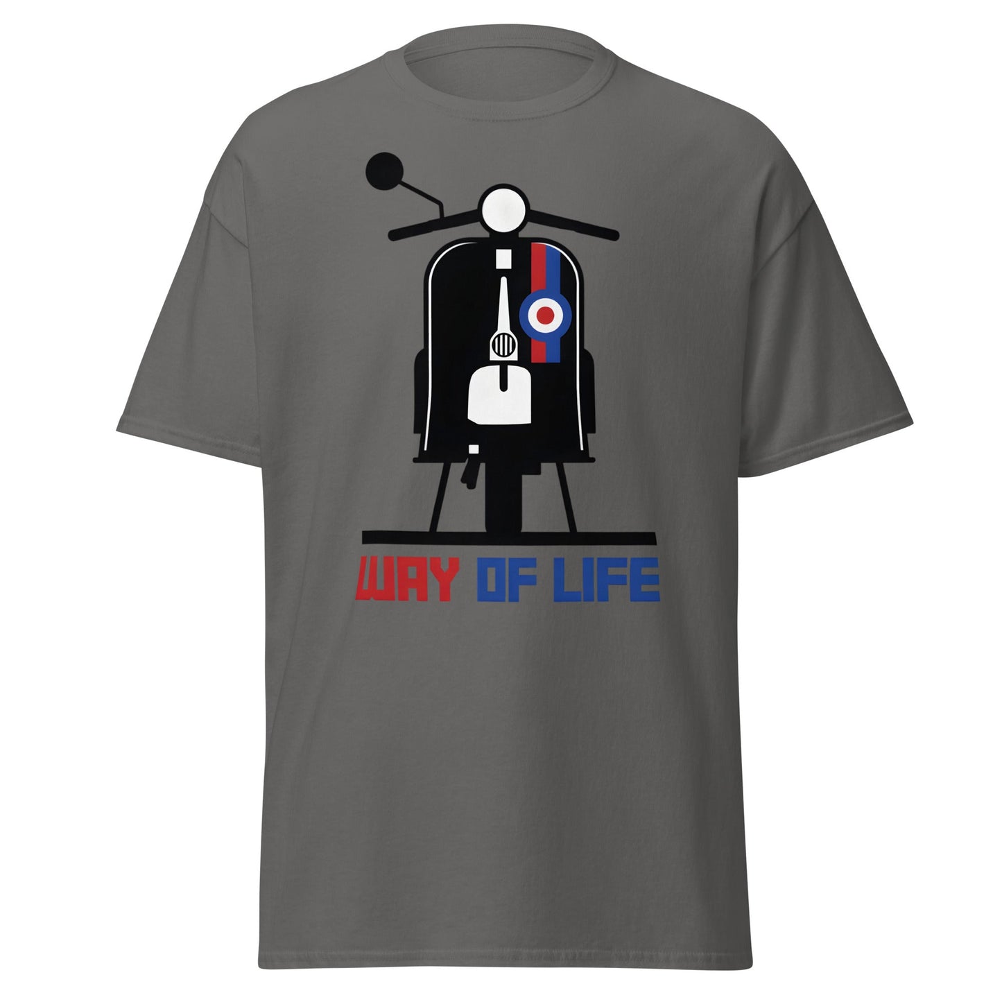 Mod Way of Life Scooter T-Shirt - Retro British Style Tee - Charcoal - T-Shirts Online