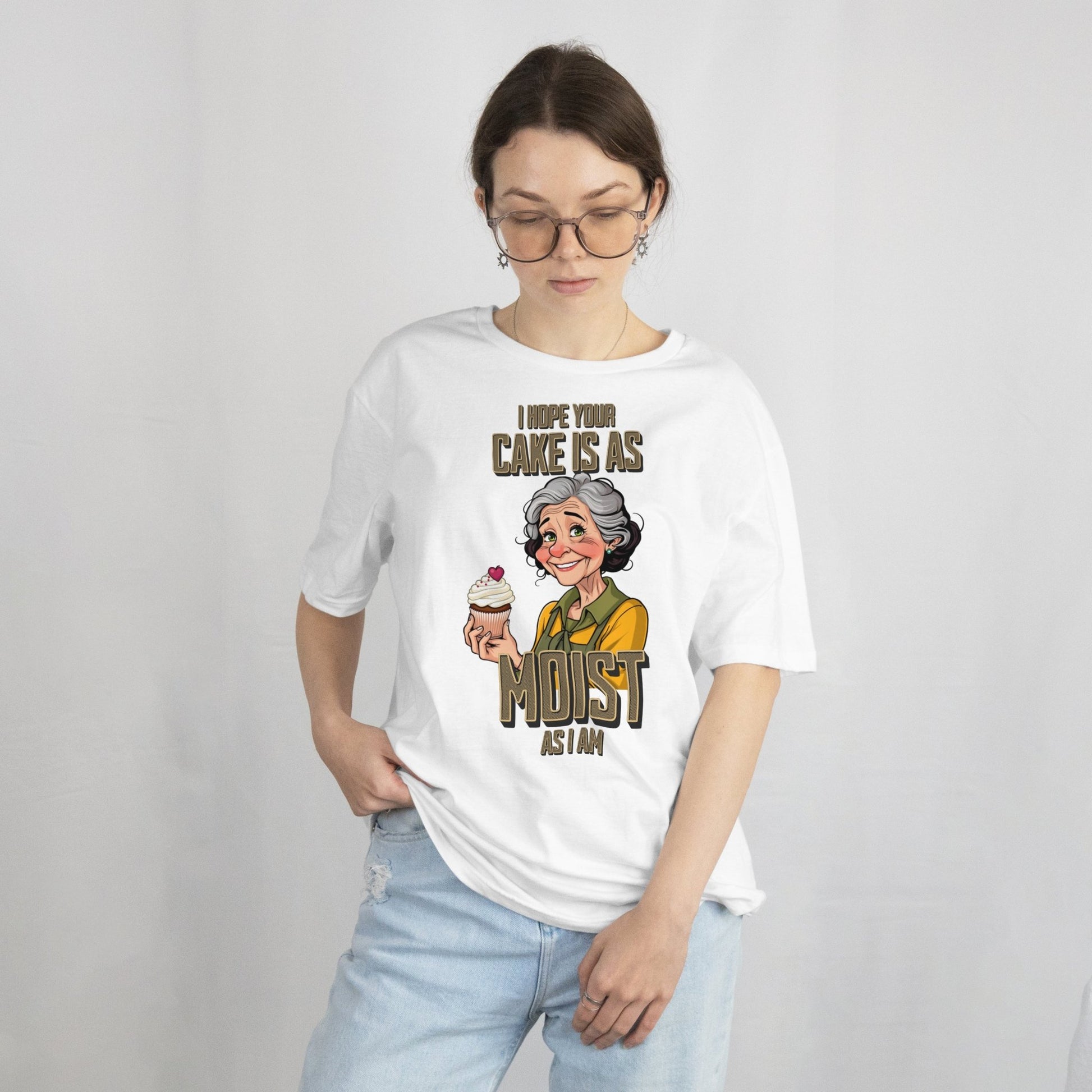 Moist Cake T-Shirt | 18+ Graphic Bold Tee - Black - T-Shirts Online