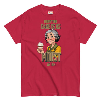 Moist Cake T-Shirt | 18+ Graphic Bold Tee - Cardinal - T-Shirts Online