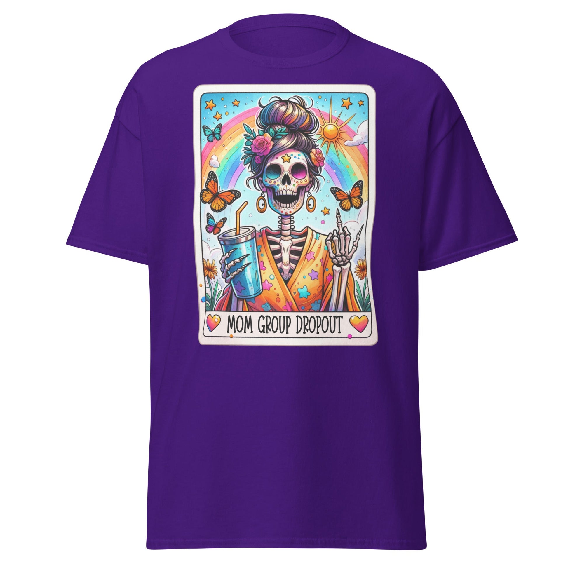 'Mom Dropout Group' Tarot | Tarot Card T-Shirt - Purple - T-Shirts Online