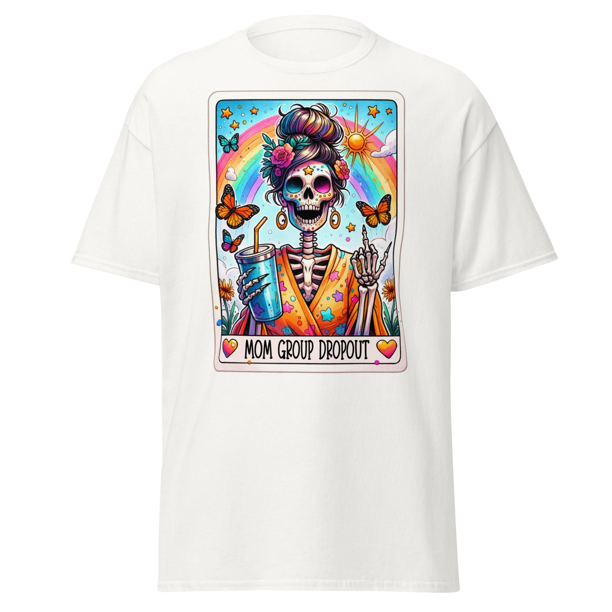 'Mom Dropout Group' Tarot | Tarot Card T-Shirt - White - T-Shirts Online