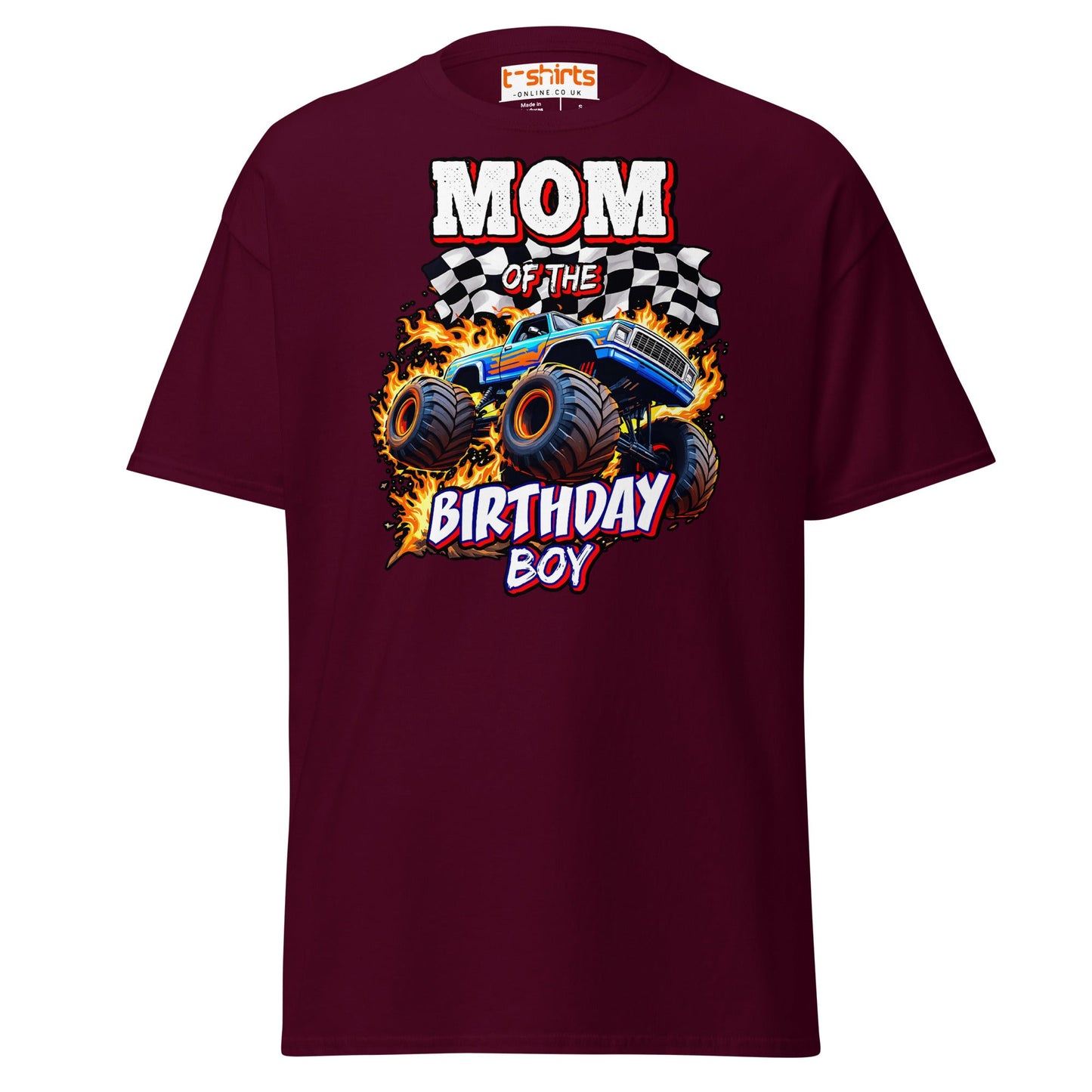 Mom of the Birthday Boy T-Shirt - Maroon - T-Shirts Online