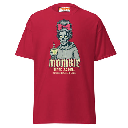 Mombie T-Shirt – Funny Coffee & Chaos Mom Tee - Cardinal - T-Shirts Online