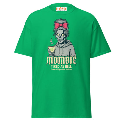 Mombie T-Shirt – Funny Coffee & Chaos Mom Tee - Irish Green - T-Shirts Online