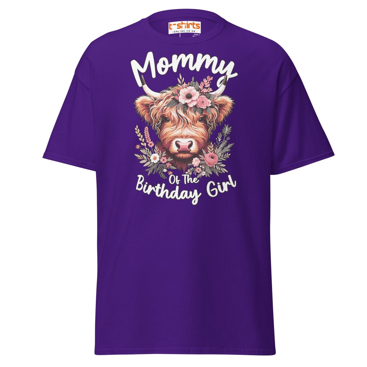 Mommy of the Birthday Girl T-Shirt | Cute Cow Design - Color - T-Shirts Online