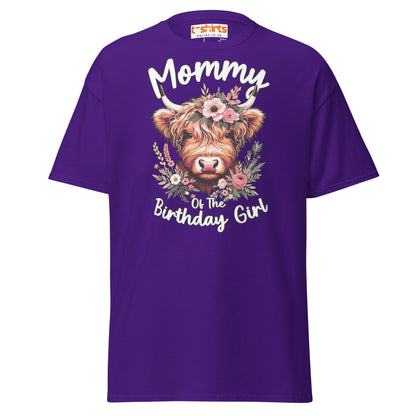 Mommy of the Birthday Girl T-Shirt | Cute Cow Design - Color - T-Shirts Online