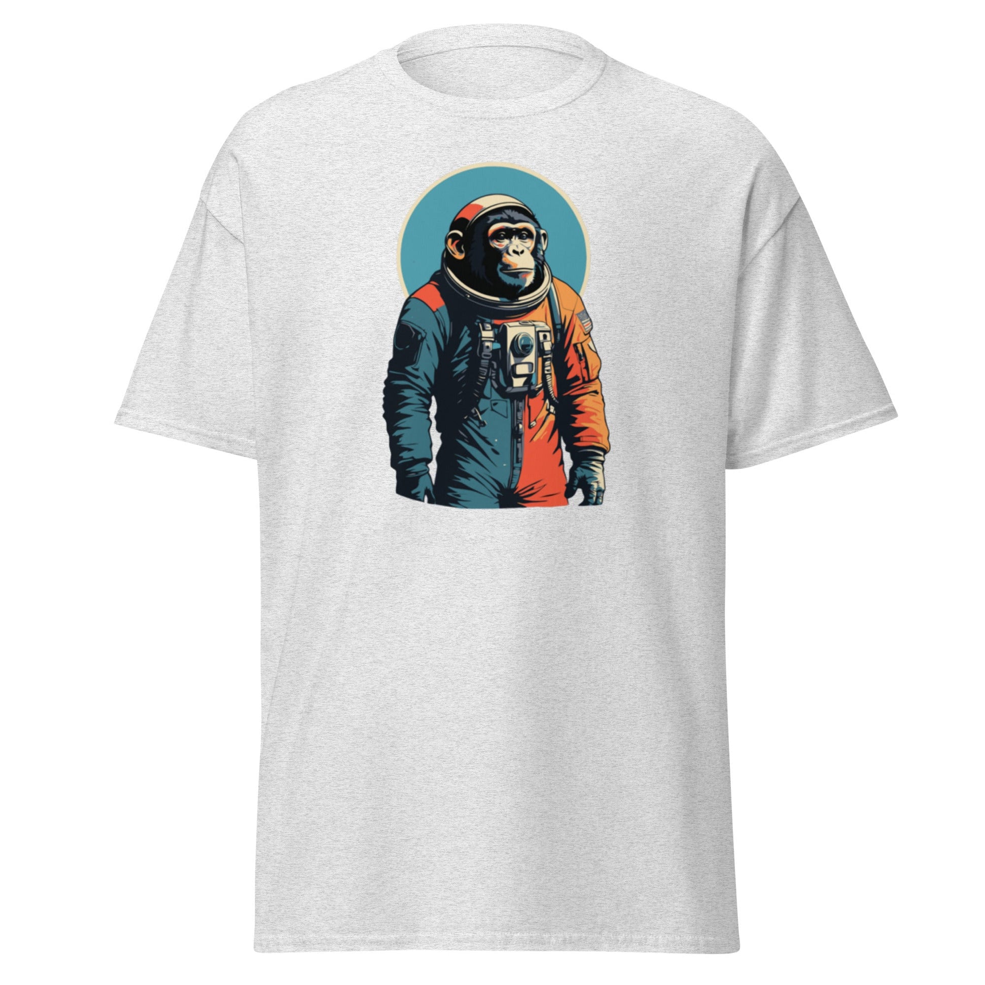 Monkey Astronaut | Space T-Shirt - Ash - T-Shirts Online