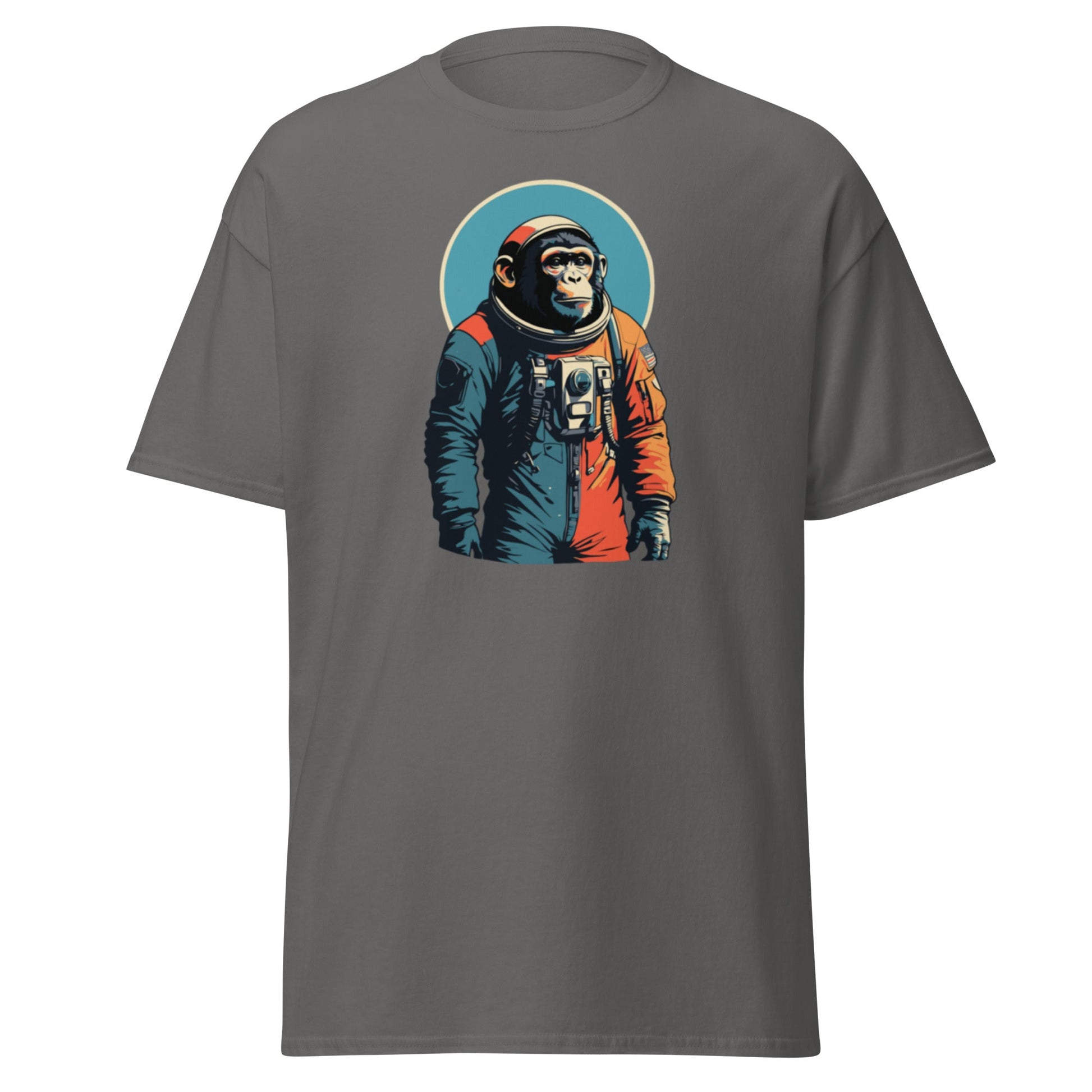 Monkey Astronaut | Space T-Shirt - Charcoal - T-Shirts Online