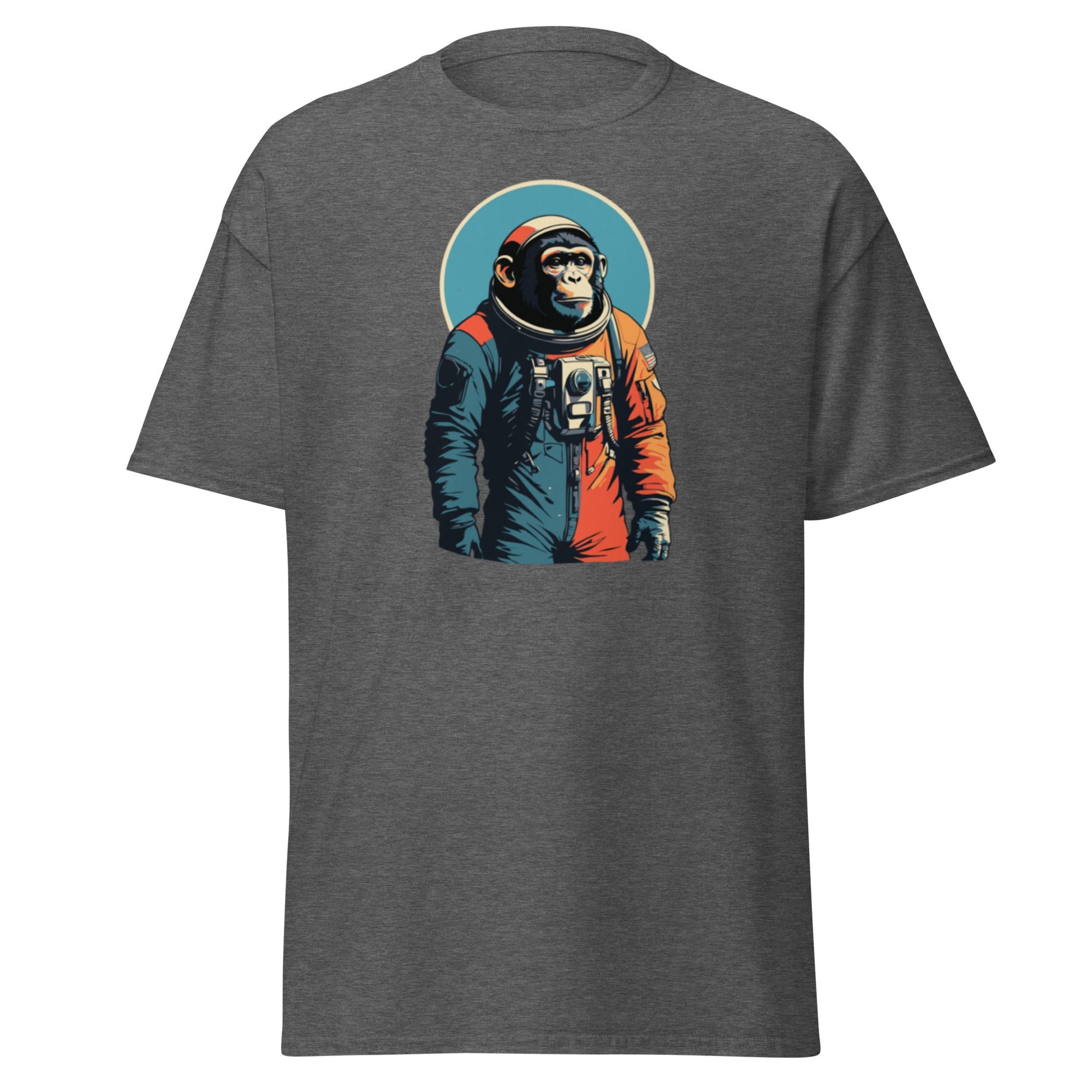 Monkey Astronaut | Space T-Shirt - Dark Heather - T-Shirts Online