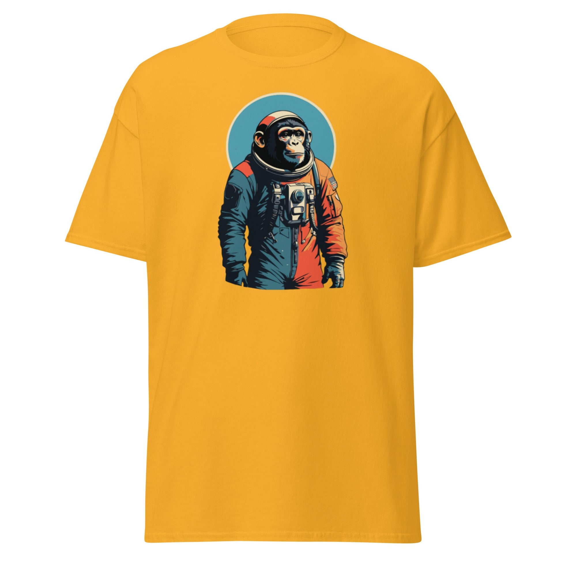 Monkey Astronaut | Space T-Shirt - Gold - T-Shirts Online